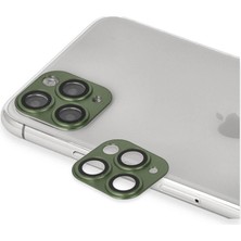 Iphone 11 Pro Max Pers Alüminyum Kamera Lens - Yeşil ARLSTRTCH-MPA3256