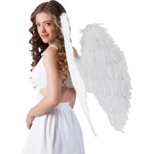 Beyaz Renkli Büyük Boy Melek Kanadı 55X80 cm ARLSTRTCH-MPA3256