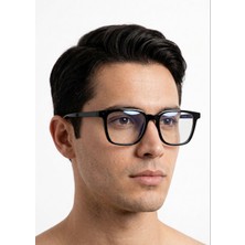 Quinley Vıla Black Mavi Işık Korumalı Erkek Blue Light Filtreli Bilgisayar ve Ekran Gözlüğü Siyah