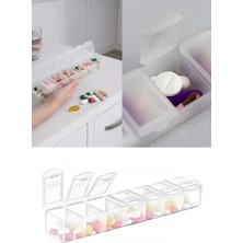 Tonkut Haftalık Kutusu 7 Günlük Hap Saklama Kutusu Vitamin Düzenleyici Kapaklı Ilaçlık