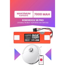 Electroll Roborock S8 Pro Batarya (Maksimum Kapasite) 7000MAH Pil Robot Süpürge Bataryası