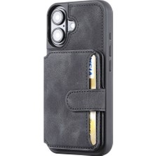 Teleplus iPhone 16 Kılıf H67 Kartlıklı Cüzdanlı Kılıf