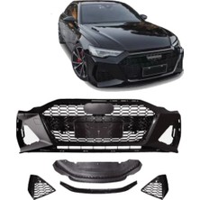 Dmb Audi A6 Rs6 Lci Ön Tampon Komple Set 2017-2019 Arası Uyumlu Panjurlu