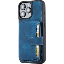 Teleplus iPhone 15 Pro Max Kılıf H67 Kartlıklı Cüzdanlı Kılıf