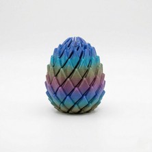 Atatuğ Hediyelik 3D Baskı Hareketli Kristal Ejderha ve Sürpriz Yumurta Seti - İris Renk Geçişli Koleksiyon Figür