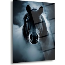 Shiny Art Sisler Içinde Siyah At Cam Tablo - MOD134