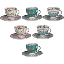 LuckyArt Florine Bone 6lı Cay Fincan Seti