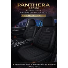 Trobus Seat Ibiza 1984–2002 - Panthera Serisi Keten Koltuk Kılıfı (Ön+Arka) - Siyah