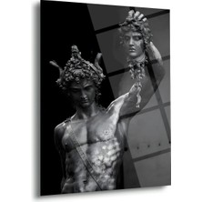 Shiny Art Perseus Medusa Heykel Cam Tablo - MOD163