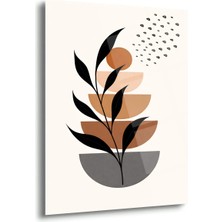 Shiny Art Minimal Yaprak Kompozisyon Cam Tablo - MOD149