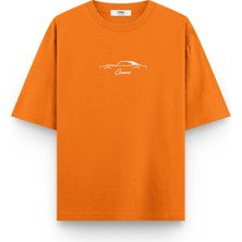 Overoz Camaro Klasik Araba Baskılı Yarı Oversize Siyah T-Shirt 1092