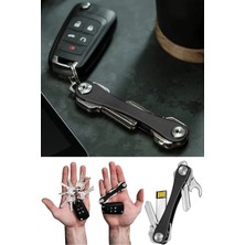 Tonkut Akıllı Anahtarlık Anahtar Düzenleyici Organizer Pratik Alüminyum Kompakt Anahtar Tutucu Aparat