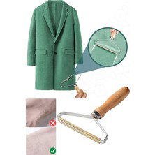 Tonkut Ahşap Saplı Demir Elbise Tiftik ve Tüy Toplama Aleti Kedi Köpek Halı Kumaş Temizleyici