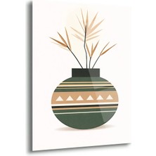 Shiny Art Minimal Vazo Desenli Cam Tablo - MOD157