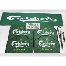 Dekor Otomobil Torpido Havlusu Göğüs Halısı ve Ön Arka Paspas Takımı - Ayna Ipi ve Anahtarlık Hediyeli