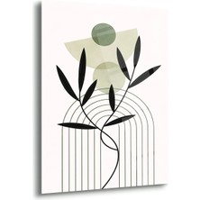 Shiny Art Minimal Yeşil Geometrik Cam Tablo - MOD155