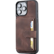 Teleplus iPhone 15 Pro Max Kılıf H67 Kartlıklı Cüzdanlı Kılıf