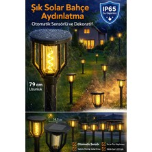 Mubx  Solar Bahçe Aydınlatma Lambası 79CM Su Geçirmez Otomatik Sensörlü Şık Dekoratif Aydınlatma