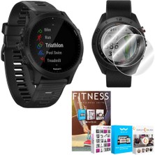 Garmin Forerunner 945 Premium Gps Koşu/triathlon Bluetooth With Music In Black Sche With Screen Protector 2pack, Fitness And Wellness Suite (010-02063-00)