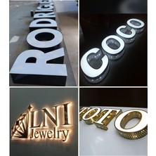 Zafrak Reklam Işıklı Işıksız,pleksi ,krom Kutu Harf Tabela  Işletmelere Özel Üretim