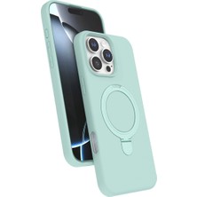 Iphone 16 Pro Max Regal Magsafe Standlı Kapak - Su Yeşili ARLSTRTCH-MPA3256