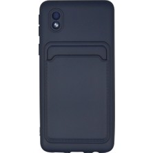 Samsung Galaxy A01 Core Kılıf Kelvin Kartvizitli Silikon - Lacivert ARLSTRTCH-MPA3256
