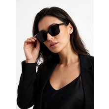 Quinley Archive Black Kadın Güneş Gözlüğü UV400 Gerçek Polarize Korumalı Çelik Menteşeli Premium Series