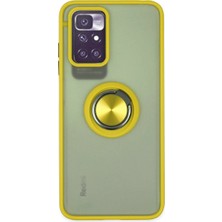 Xiaomi Redmi 10 2022 Kılıf Montreal Yüzüklü Silikon Kapak - Sarı ARLSTRTCH-MPA3256