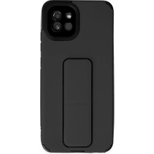 Samsung Galaxy A03 Kılıf Mega Standlı Silikon - Siyah ARLSTRTCH-MPA3256