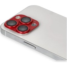 Iphone 13 Pro Max Pers Alüminyum Kamera Lens - Kırmızı ARLSTRTCH-MPA3256