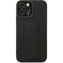 Iphone 12 Pro Max Kılıf Mega Standlı Silikon - Siyah ARLSTRTCH-MPA3256