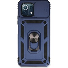 Xiaomi Mi 11 Lite Kılıf Pars Lens Yüzüklü Silikon - Lacivert ARLSTRTCH-MPA3256