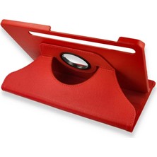 Samsung Galaxy X800 Tab S8 Plus 12.4 Kılıf 360 Tablet Deri Kılıf - Kırmızı ARLSTRTCH-MPA3256