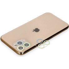 Iphone 11 Pro Max Renkli Kamera Lens Koruma Cam - Yeşil-Sarı ARLSTRTCH-MPA3256