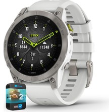 Garmin 010-N2582-20 Epix Gen 2 Premium Active Akıllı Saat 47 mm Beyaz Titanyum Sche ile 2 Yr Cps Geliştirilmiş Koruma Paketi
