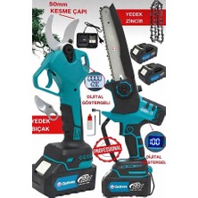 Optivex Dijital Göstergeli 21V 3A Kömürsüz Dal Budama Testere Makas