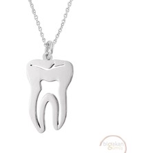 Bigakan Diş Taşsız Model 925 Ayar Gümüş Kadın Kolye