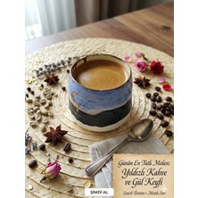 Alpkan Gece Serisi:el Yapımı  Kupa Altın Yaldızlı Hilal ve Yıldız,artisan Kahve Fincanı,galaksi