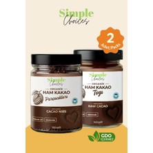 Simple Choices Organik Ham Kakao Parçacıkları & Ham Kakao Tozu -2li