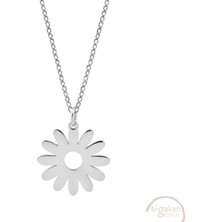 Bigakan Papatya Taşsız Model 925 Ayar Gümüş Kadın Kolye