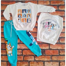 MGD Çocuk Bluey Karekterli Eşofman Takımı Mevsimlikl(1beden Büyük Alınız)