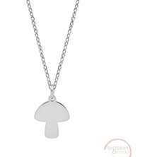 Bigakan Mantar Şirinler Köyü Taşsız Model 925 Ayar Gümüş Kadın Kolye