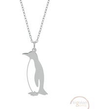 Bigakan Penguen Taşsız Model 925 Ayar Gümüş Kadın Kolye