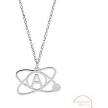 Bigakan Atom Fizik Taşsız Model 925 Ayar Gümüş Kadın Kolye