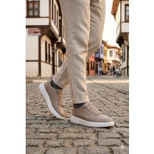 Fort Lukas Noka Rahat Hafif Lastik Bağcıklı Keten Sneaker Erkek Ayakkabı