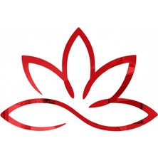 As Tasarım Lazer ÇİÇEK005 Model Duvar Dekorasyon Süs Kırmızı Renk 50 x 50 cm Tek Parça