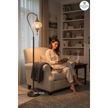 Zemaris Hediyelik El Yapımı Otantik Mozaik Dekoratif Modern Lambader Büyük Camlı