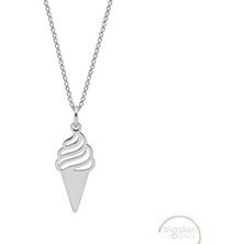 Bigakan Dondurma Taşsız Model 925 Ayar Gümüş Kadın Kolye