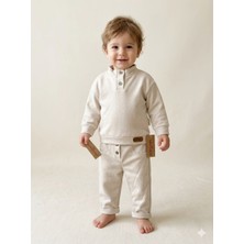 Popshops Unisex Bebek Şık Süet Eşofman Takım