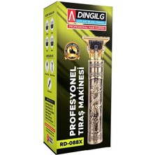 T Bıçak Baskılı Plastik Gövde Ense Çizim - Saç Sakal Kesme Traş Makinesi USB Şarjlı Rd-08